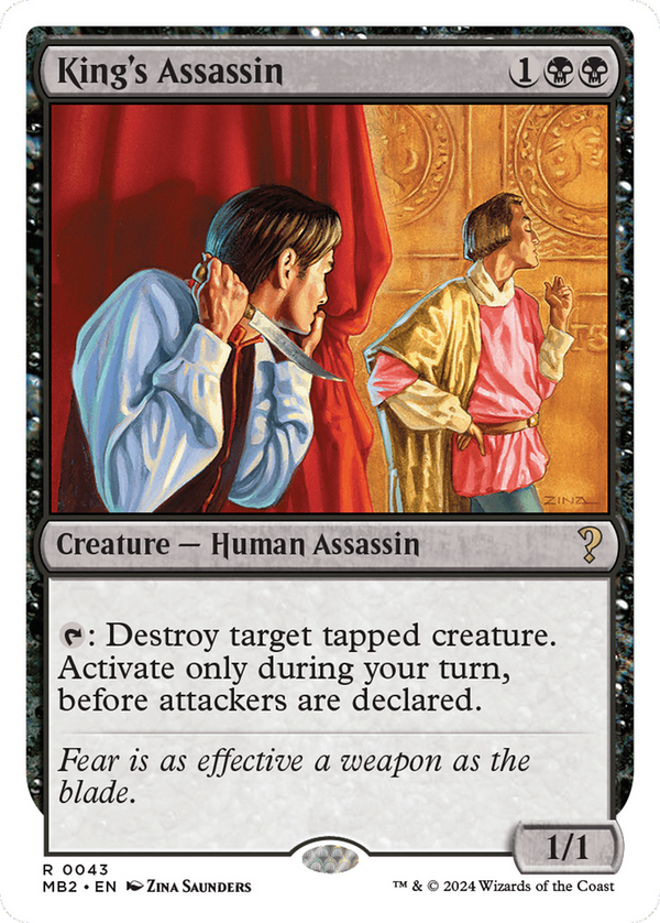 King's Assassin (White Border) (43) [Mystery Booster 2] - Deck Out Gaming