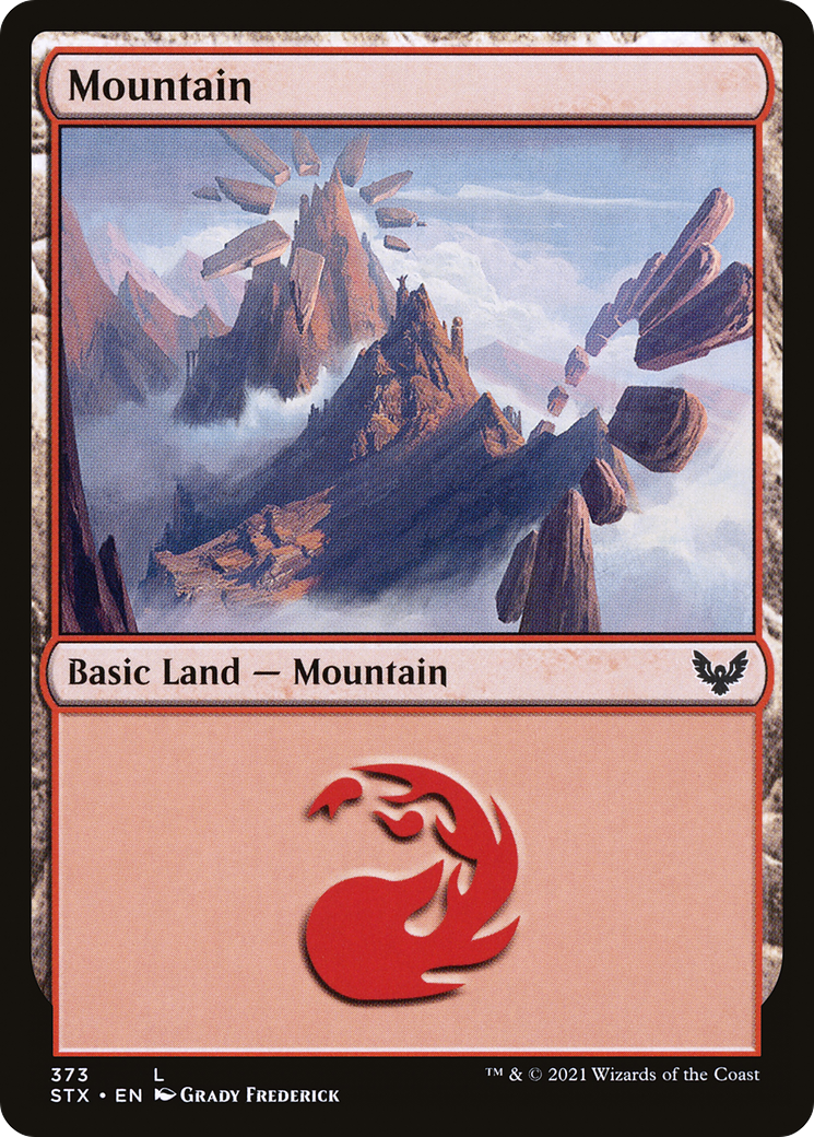 Mountain (373) (373) [Strixhaven: School of Mages] foil - Deck Out Gaming