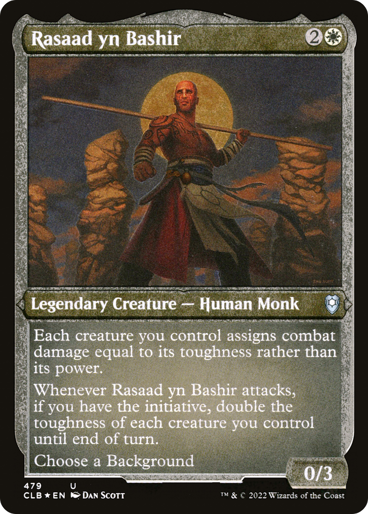 Rasaad yn Bashir (479) [Commander Legends: Battle for Baldur's Gate] etched - Deck Out Gaming