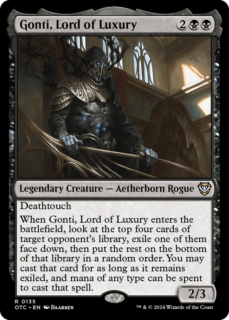 Gonti, Lord of Luxury (135) [Outlaws of Thunder Junction Commander] - Deck Out Gaming