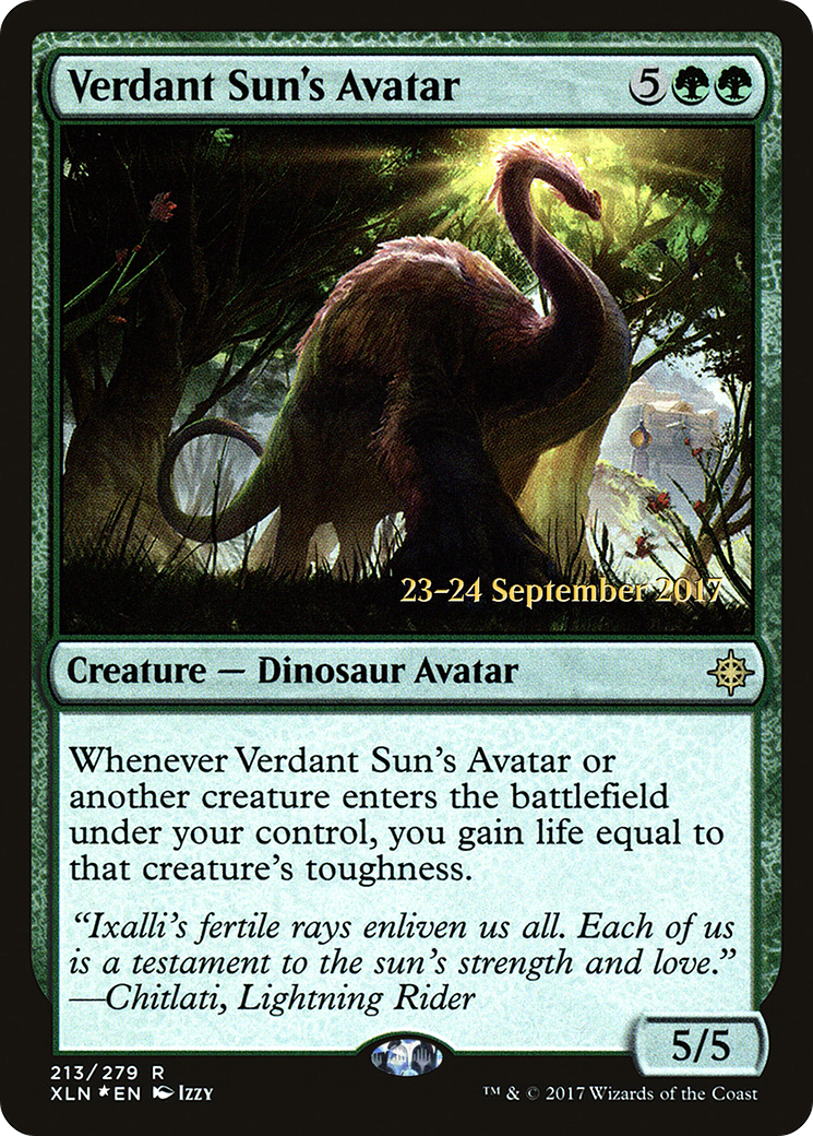 Verdant Sun's Avatar (213s) [Prerelease Cards] foil - Deck Out Gaming