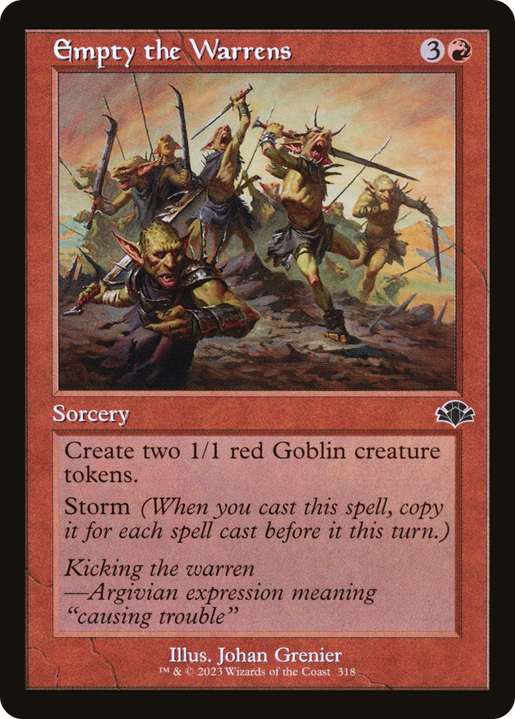 Empty the Warrens (Retro Frame) (318) [Dominaria Remastered] foil - Deck Out Gaming