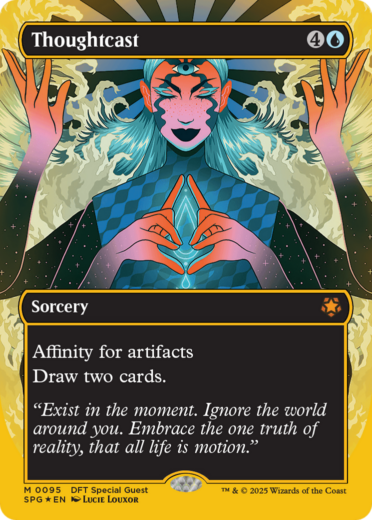 Thoughtcast (Borderless) (First-Place Foil) (95) [Special Guests] foil - Deck Out Gaming