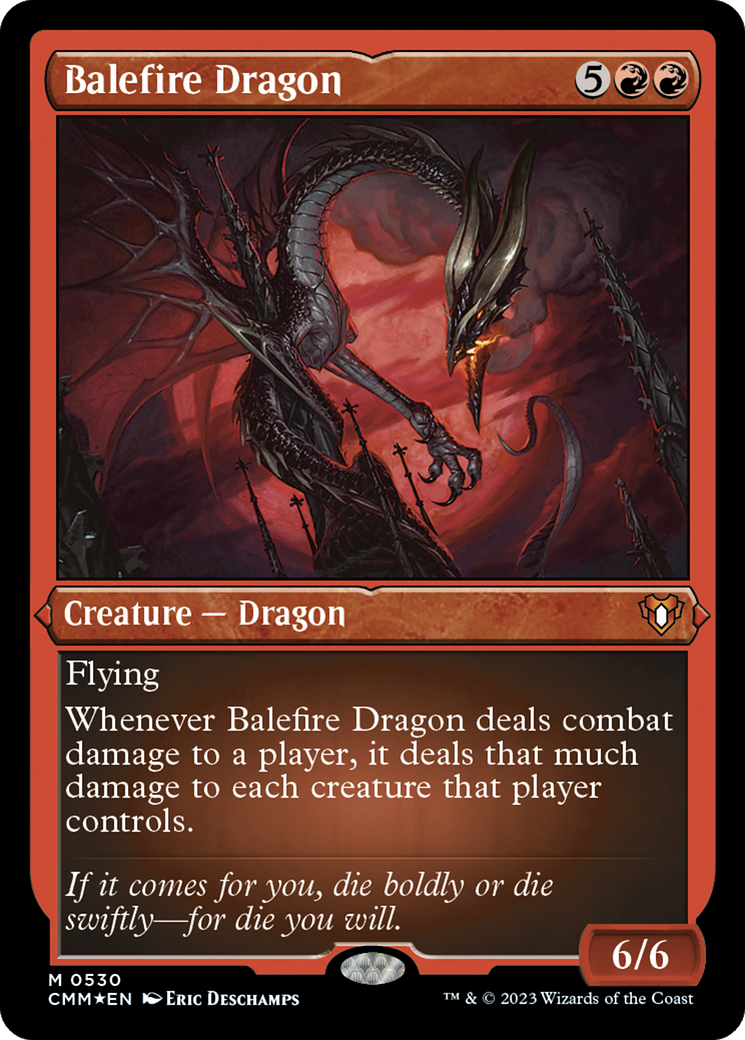 Balefire Dragon (530) [Commander Masters] etched - Deck Out Gaming