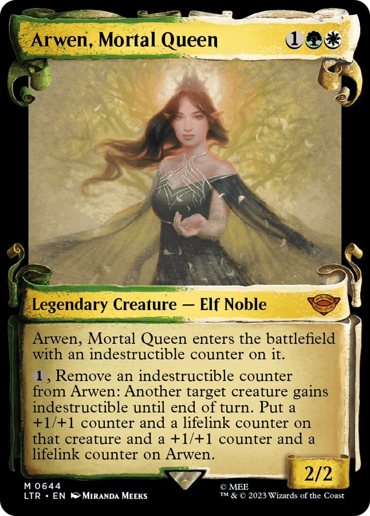 Arwen, Mortal Queen (Showcase Scrolls) (644) [The Lord of the Rings: Tales of Middle-earth] foil - Deck Out Gaming