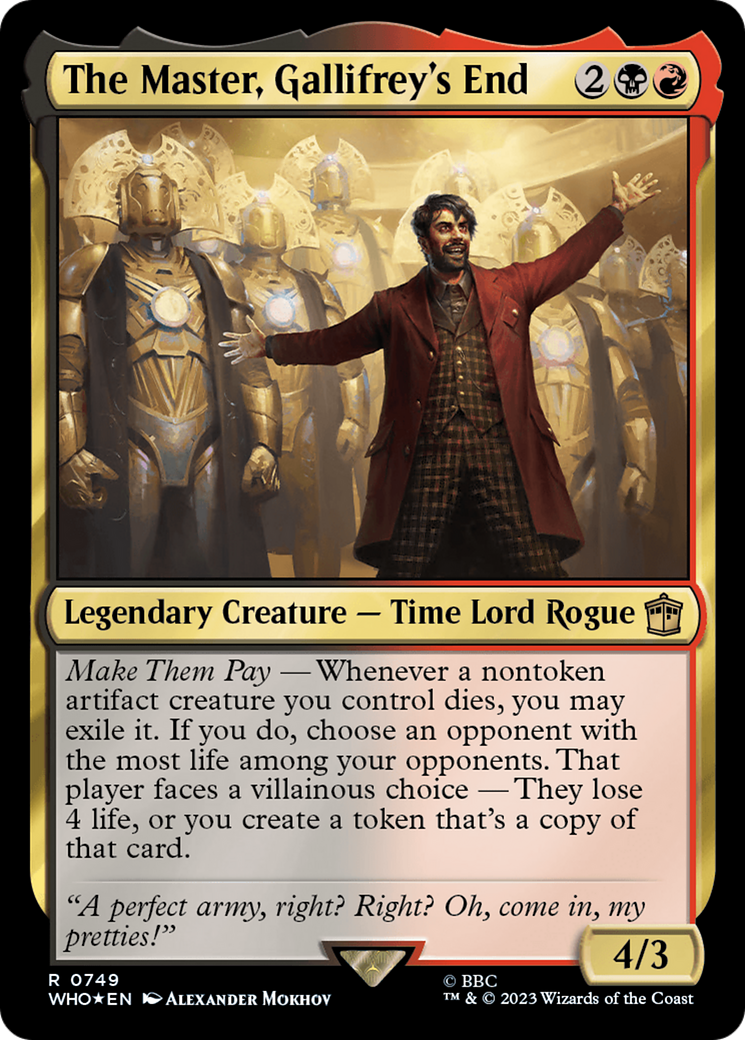 The Master, Gallifrey's End (Surge Foil) (749) [Doctor Who] foil - Deck Out Gaming