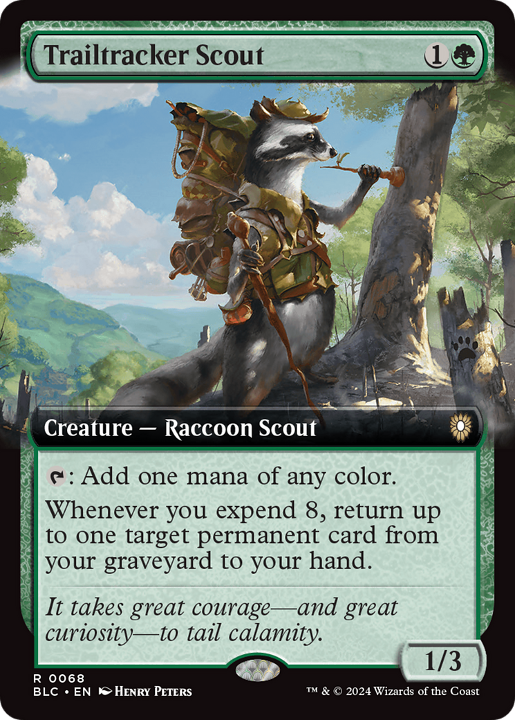 Trailtracker Scout (Extended Art) (68) [Bloomburrow Commander] - Deck Out Gaming