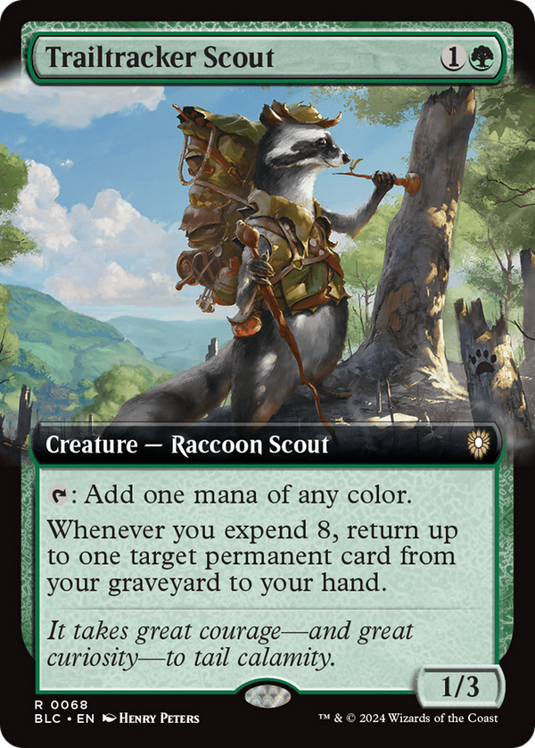 Trailtracker Scout (Extended Art) (68) [Bloomburrow Commander] - Deck Out Gaming