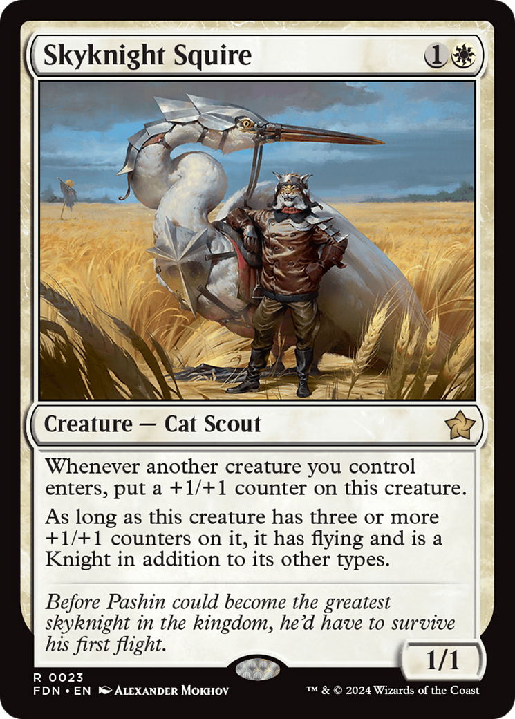 Skyknight Squire (23) [Foundations] foil - Deck Out Gaming