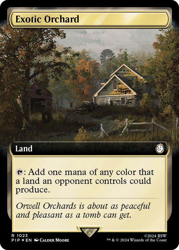 Exotic Orchard (Extended Art) (Surge Foil) (1023) [Fallout] foil - Deck Out Gaming