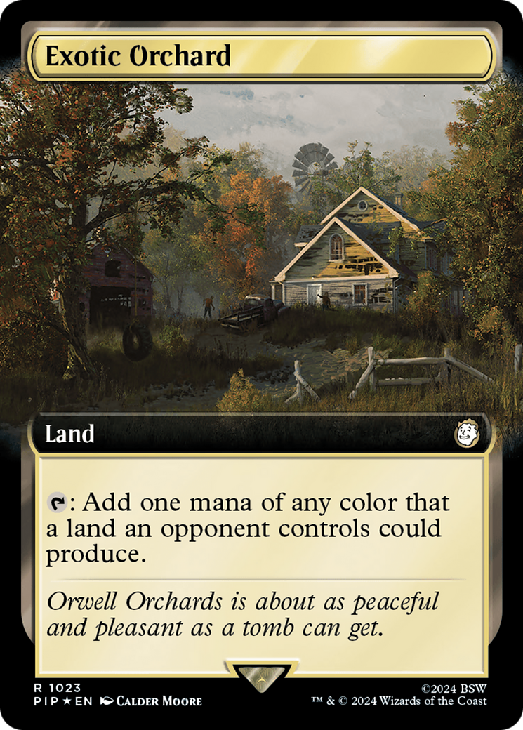 Exotic Orchard (Extended Art) (Surge Foil) (1023) [Fallout] foil - Deck Out Gaming