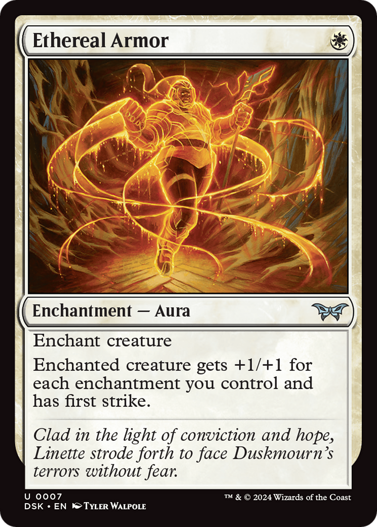 Ethereal Armor (7) [Duskmourn: House of Horror] foil - Deck Out Gaming
