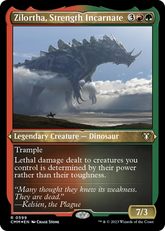 Zilortha, Strength Incarnate (599) [Commander Masters] etched - Deck Out Gaming