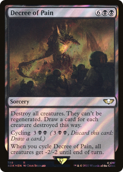 Decree of Pain (Surge Foil) (198) [Warhammer 40,000 Commander] foil - Deck Out Gaming