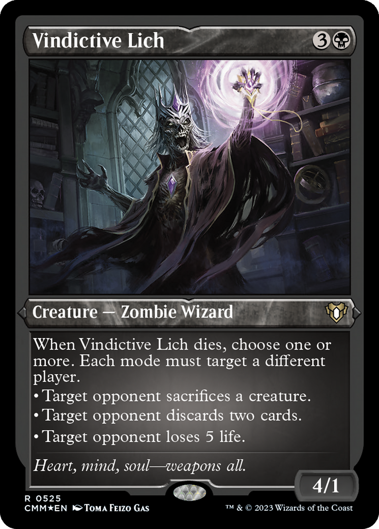 Vindictive Lich (525) [Commander Masters] etched - Deck Out Gaming