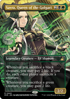Savra, Queen of the Golgari (Anime Borderless) (440) [Ravnica Remastered] - Deck Out Gaming