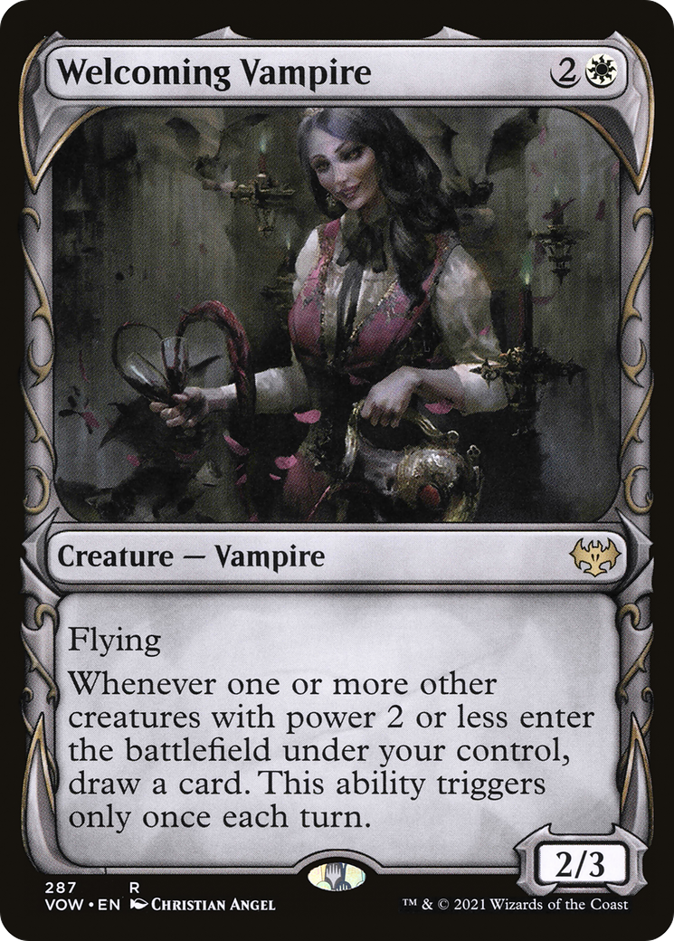 Welcoming Vampire (Showcase) (287) [Innistrad: Crimson Vow] - Deck Out Gaming