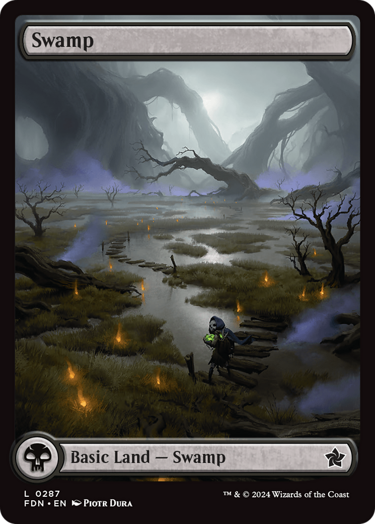 Swamp (0287) (287) [Foundations] foil - Deck Out Gaming
