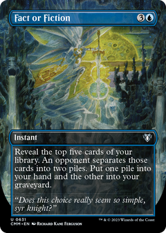 Fact or Fiction (Borderless) (631) [Commander Masters] foil - Deck Out Gaming