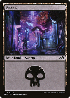 Swamp (288) (288) [Kamigawa: Neon Dynasty] - Deck Out Gaming