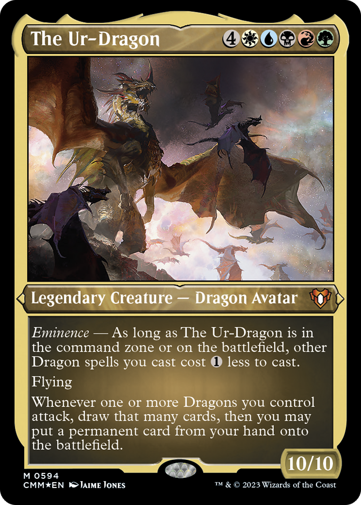 The Ur-Dragon (594) [Commander Masters] etched - Deck Out Gaming