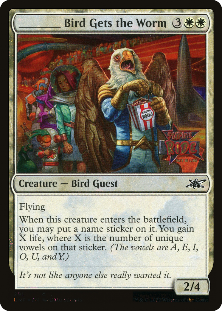 _____ Bird Gets the Worm (Galaxy Foil) (291) [Unfinity] foil - Deck Out Gaming
