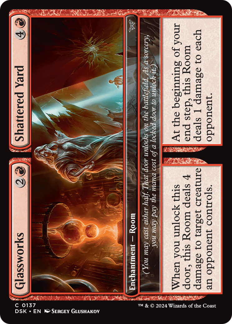 Glassworks // Shattered Yard (137) [Duskmourn: House of Horror] foil - Deck Out Gaming