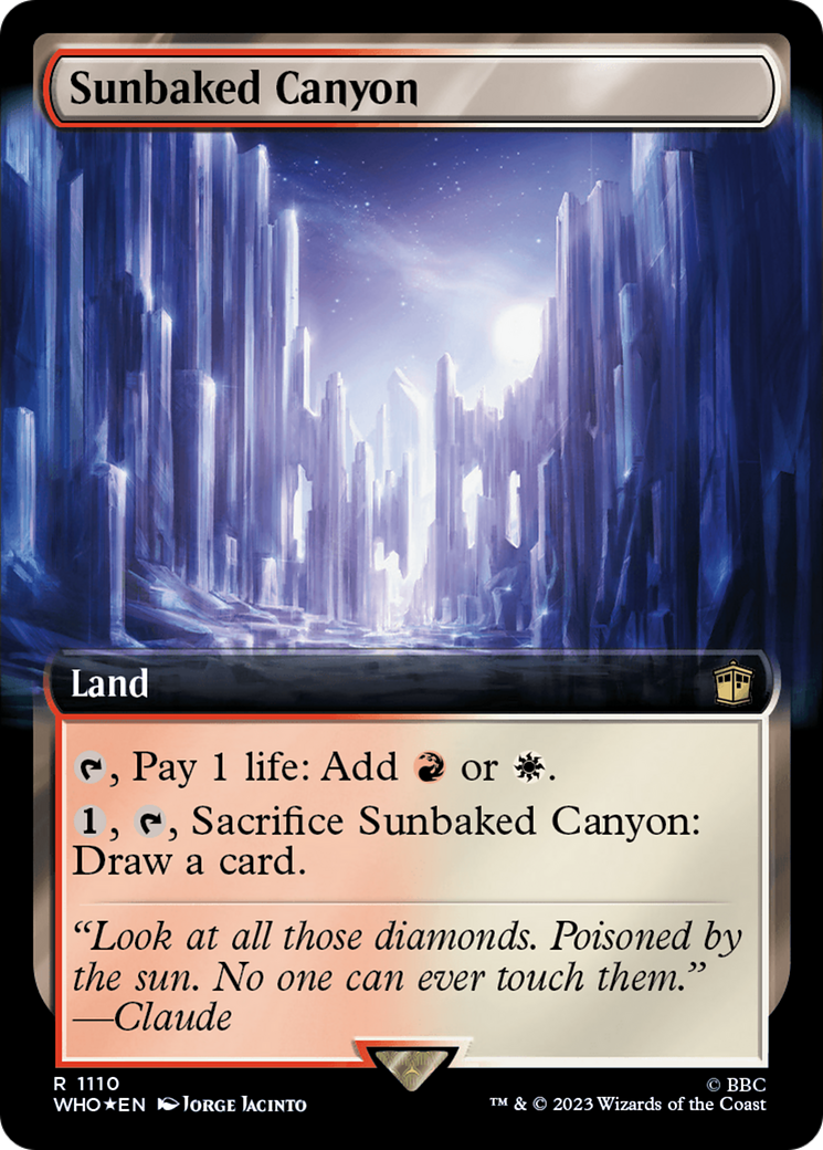 Sunbaked Canyon (Extended Art) (Surge Foil) (1110) [Doctor Who] foil - Deck Out Gaming