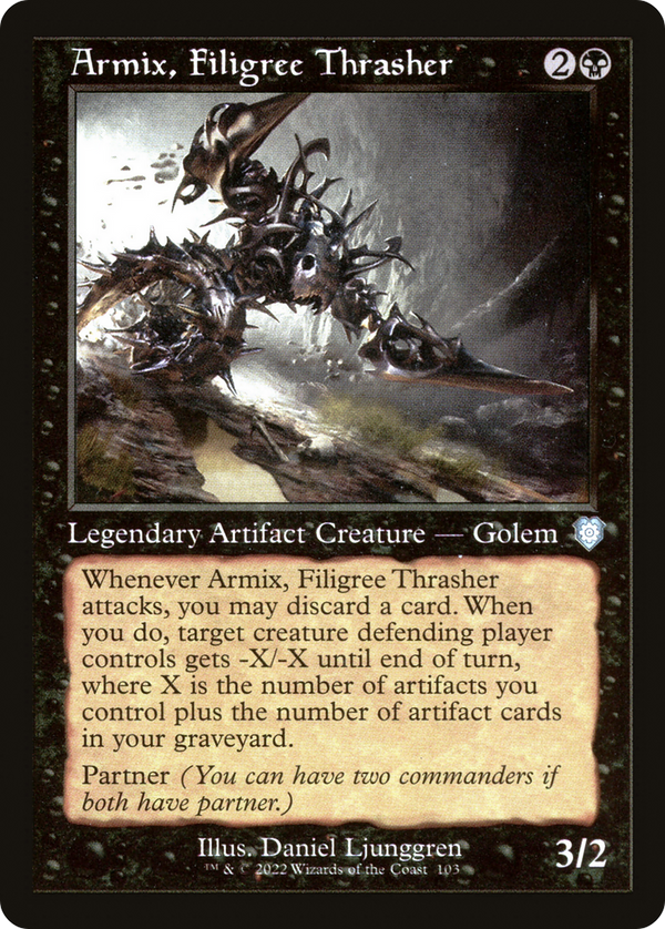 Armix, Filigree Thrasher (Retro Frame) (103) [Commander: The Brothers' War] - Deck Out Gaming