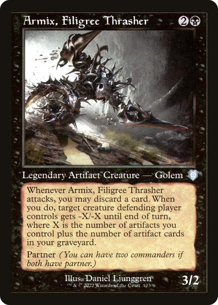 Armix, Filigree Thrasher (Retro Frame) (103) [Commander: The Brothers' War] - Deck Out Gaming