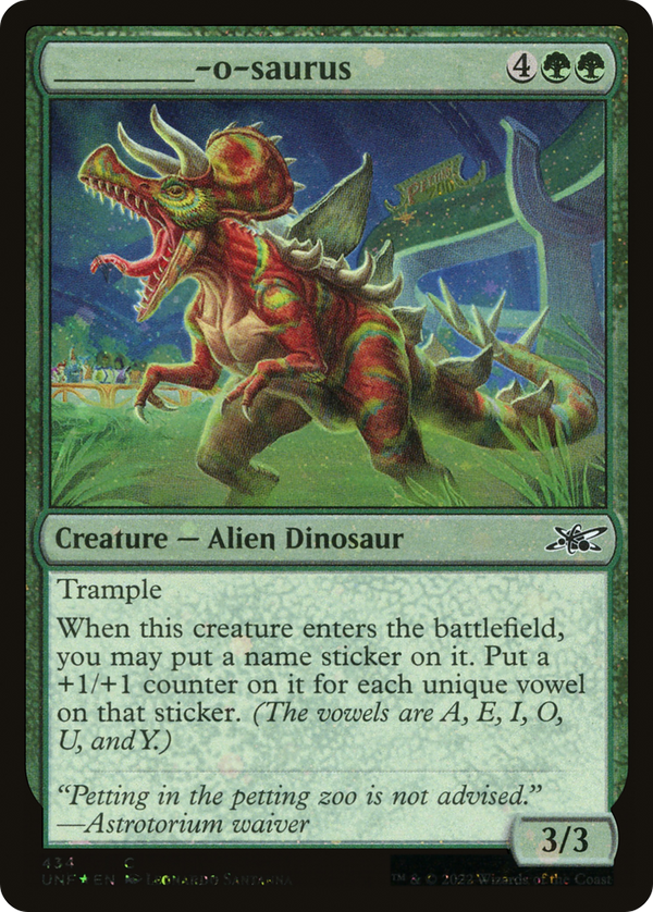 _______-o-saurus (Galaxy Foil) (434) [Unfinity] foil - Deck Out Gaming