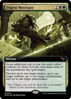 Urgent Necropsy (Extended Art) (421) [Murders at Karlov Manor] foil - Deck Out Gaming