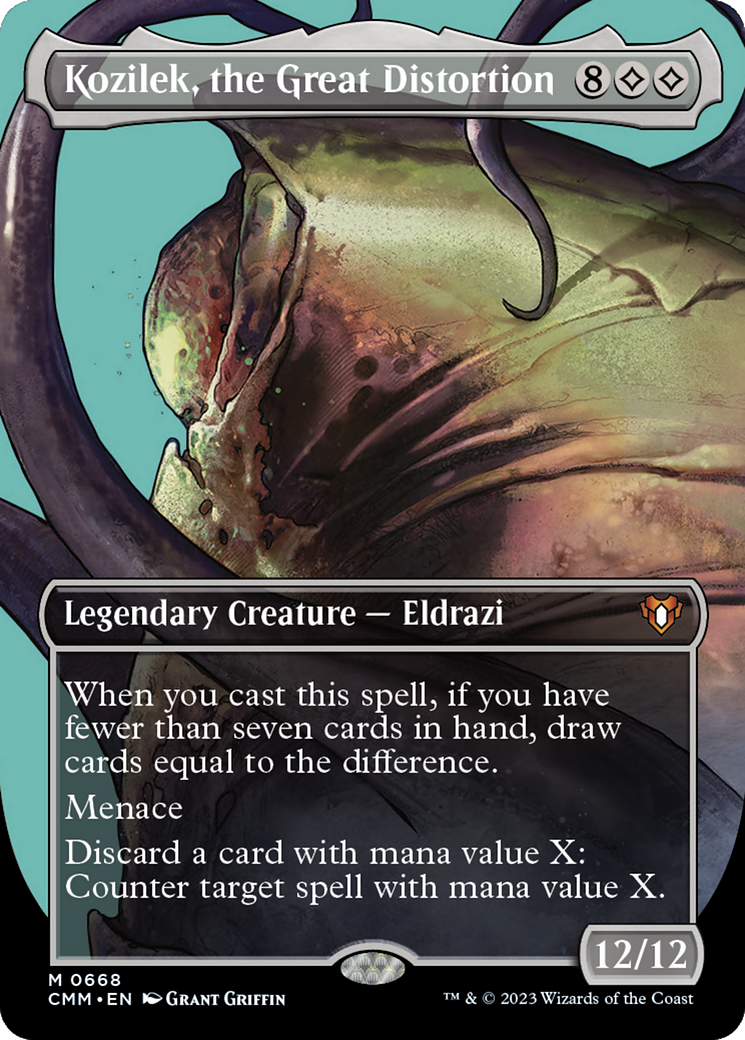 Kozilek, the Great Distortion (Borderless) (668) [Commander Masters] foil - Deck Out Gaming