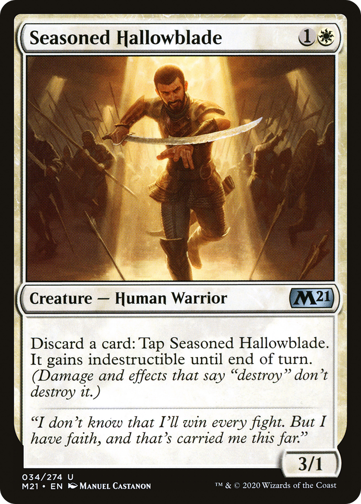 Seasoned Hallowblade (34) [Core Set 2021] foil - Deck Out Gaming