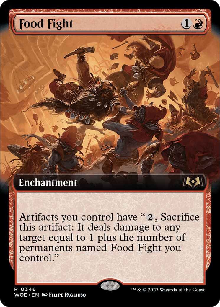 Food Fight (Extended Art) (346) [Wilds of Eldraine] foil - Deck Out Gaming