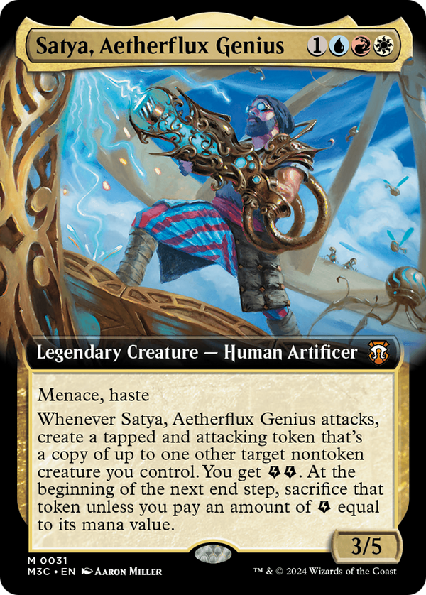 Satya, Aetherflux Genius (Extended Art) (31) [Modern Horizons 3 Commander] foil - Deck Out Gaming