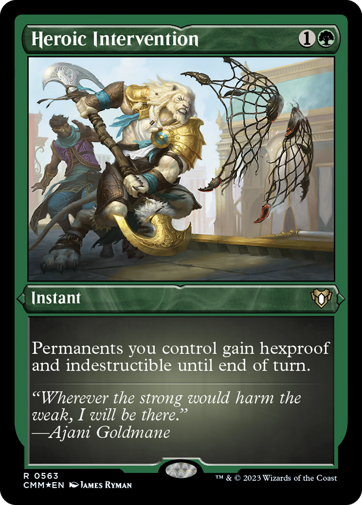 Heroic Intervention (563) [Commander Masters] etched - Deck Out Gaming