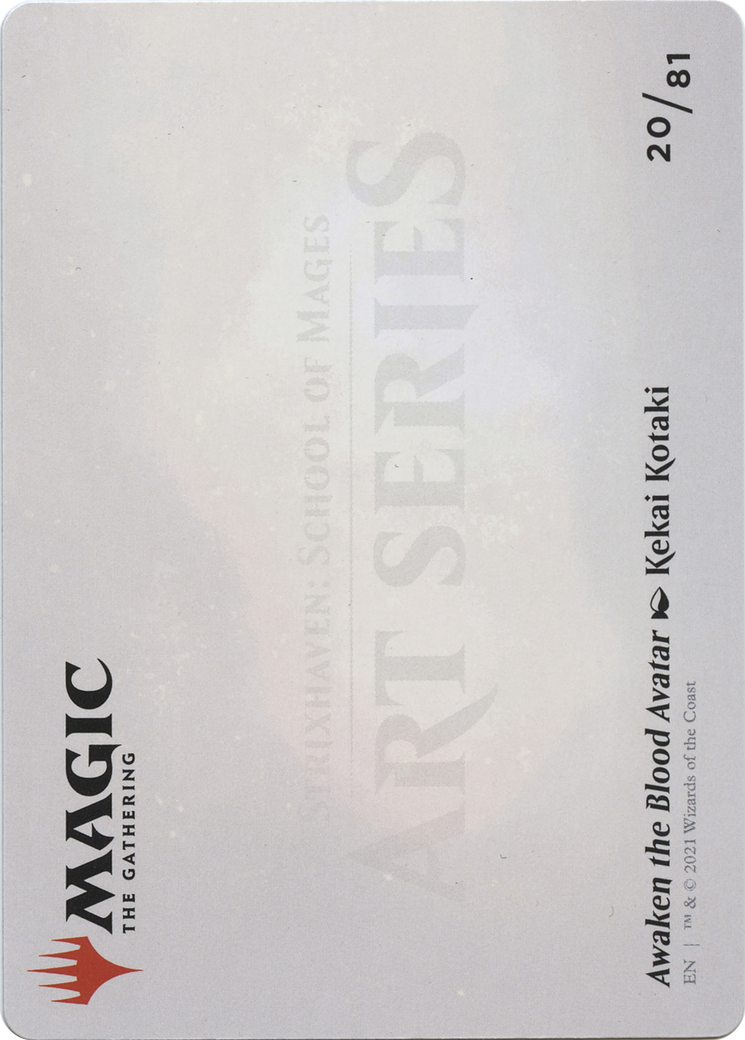 Awaken the Blood Avatar // Awaken the Blood Avatar (20) [Strixhaven Art Series] foil - Deck Out Gaming