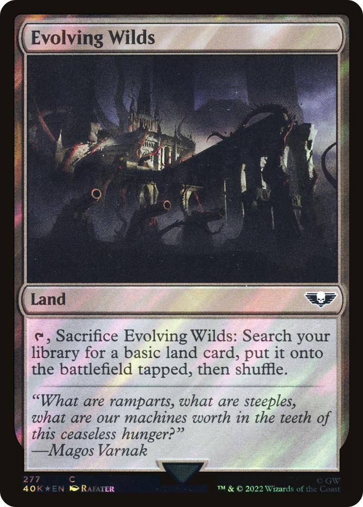 Evolving Wilds (Surge Foil) (277) [Warhammer 40,000 Commander] foil - Deck Out Gaming