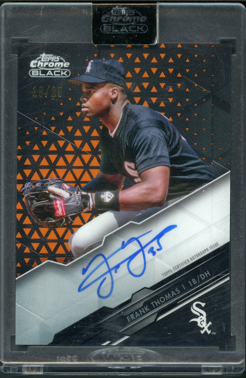 Frank Thomas (Black Orange Refractor - Autograph) [2020 Topps Chrome] /25 - Deck Out Gaming