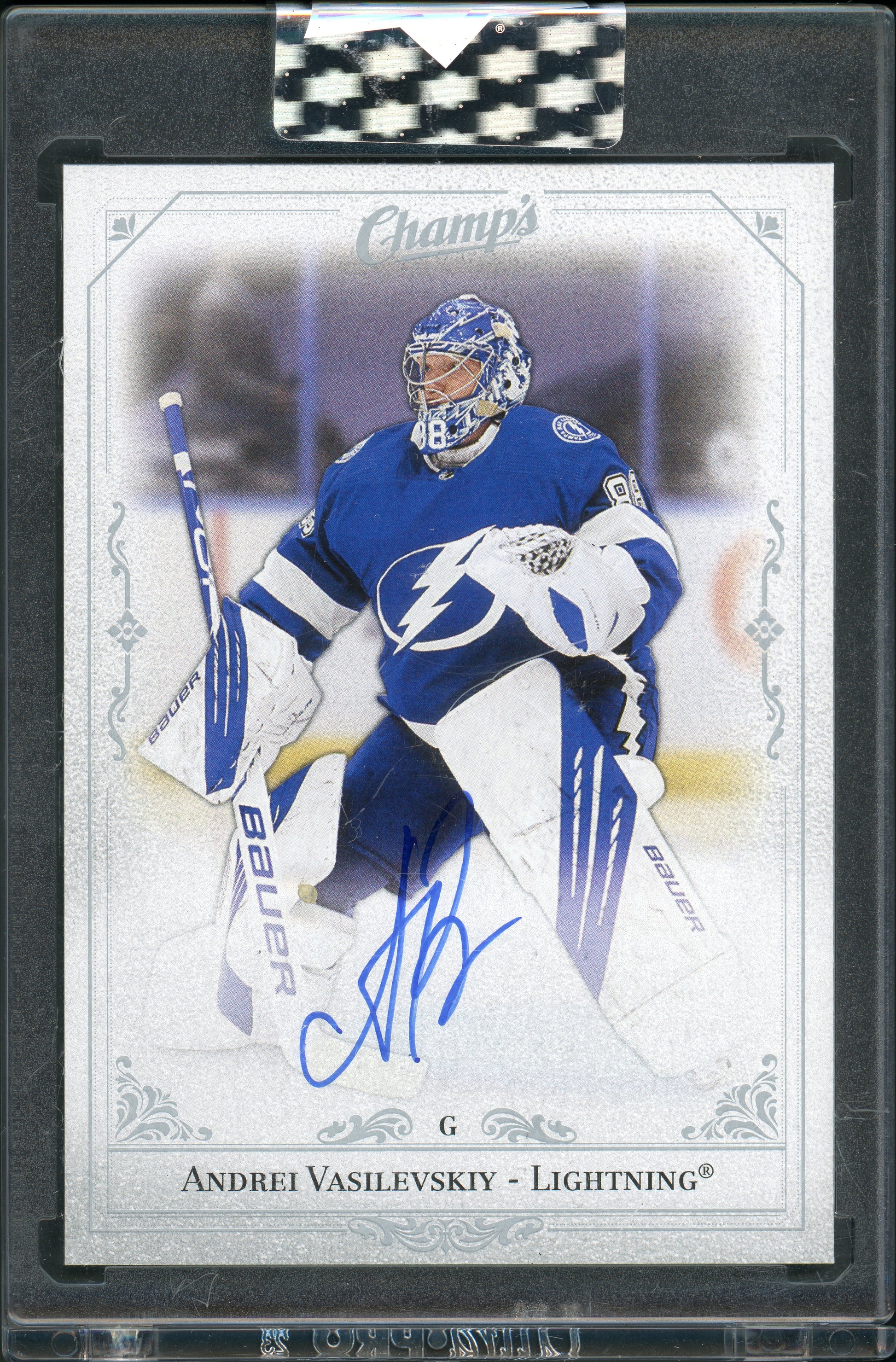 Andrei Vasilevskiy (C-AV) (Champs - Autograph) [2020 Upper Deck Clear Cut] - Deck Out Gaming