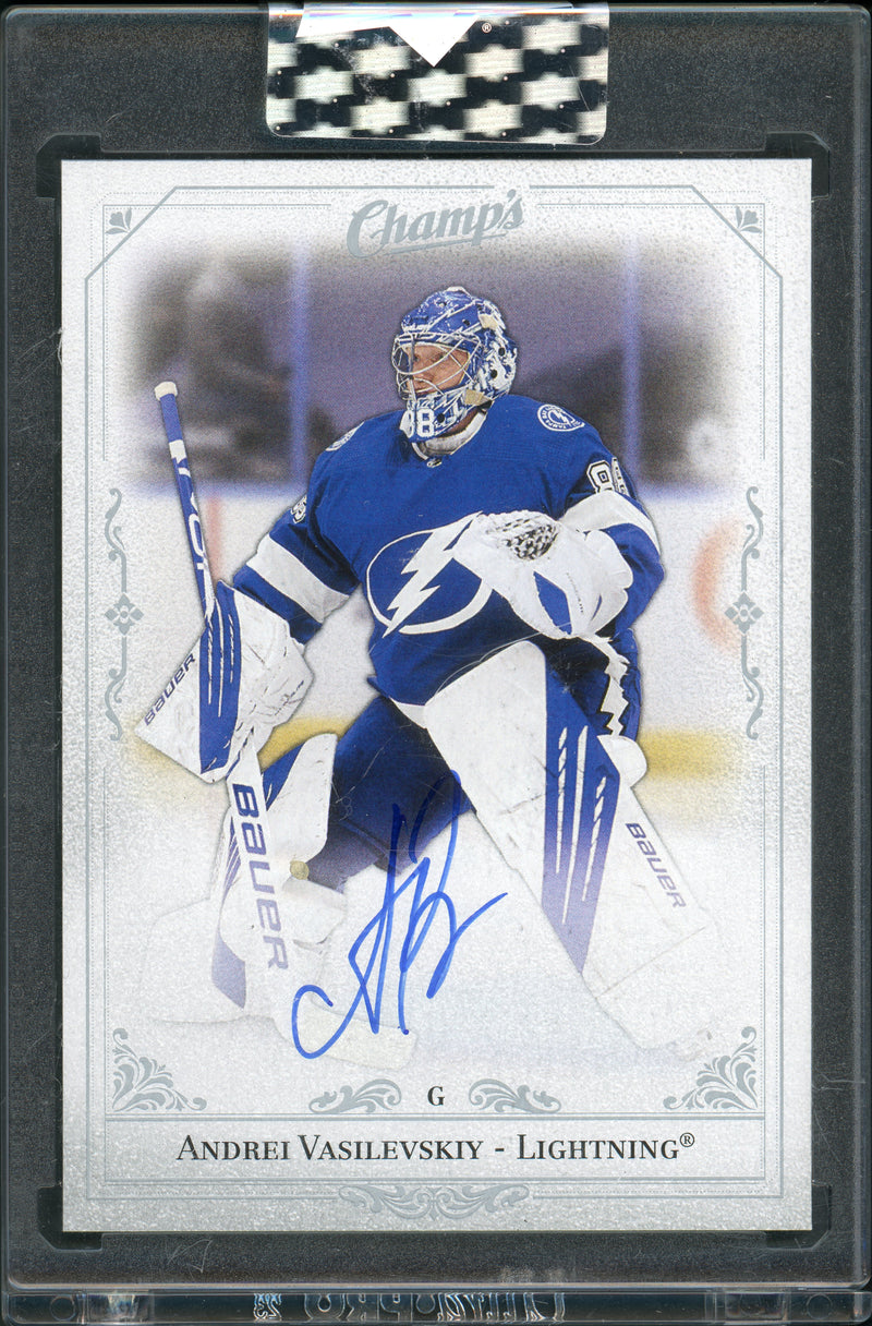 Andrei Vasilevskiy (C-AV) (Champs - Autograph) [2020 Upper Deck Clear Cut] - Deck Out Gaming
