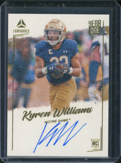 Kyren Williams (Year One - Blue Ink On Card Rookie RC Rams - Autograph) [2022 Panini Luminance] - Deck Out Gaming