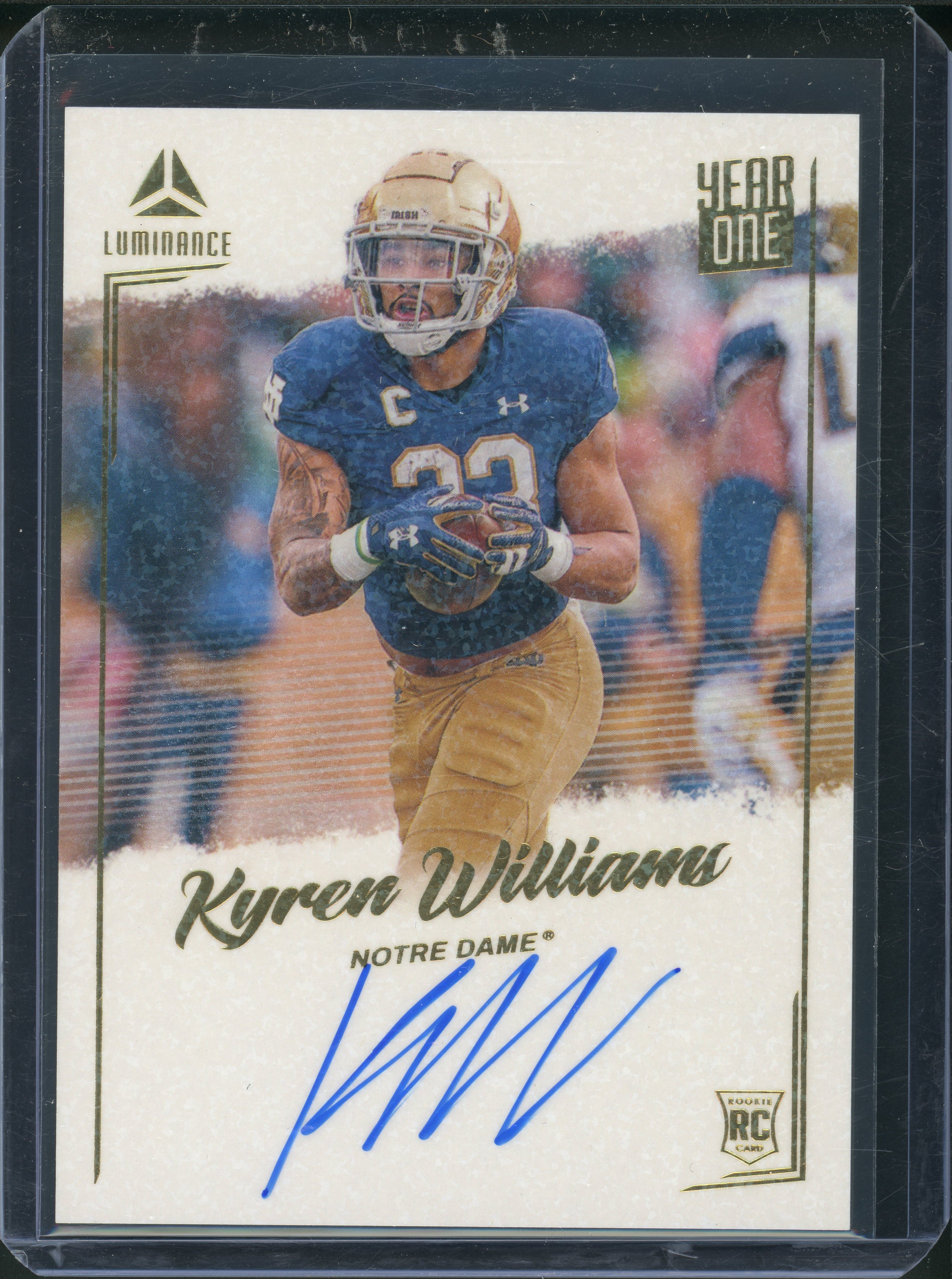 Kyren Williams (Year One - Blue Ink On Card Rookie RC Rams - Autograph) [2022 Panini Luminance] - Deck Out Gaming