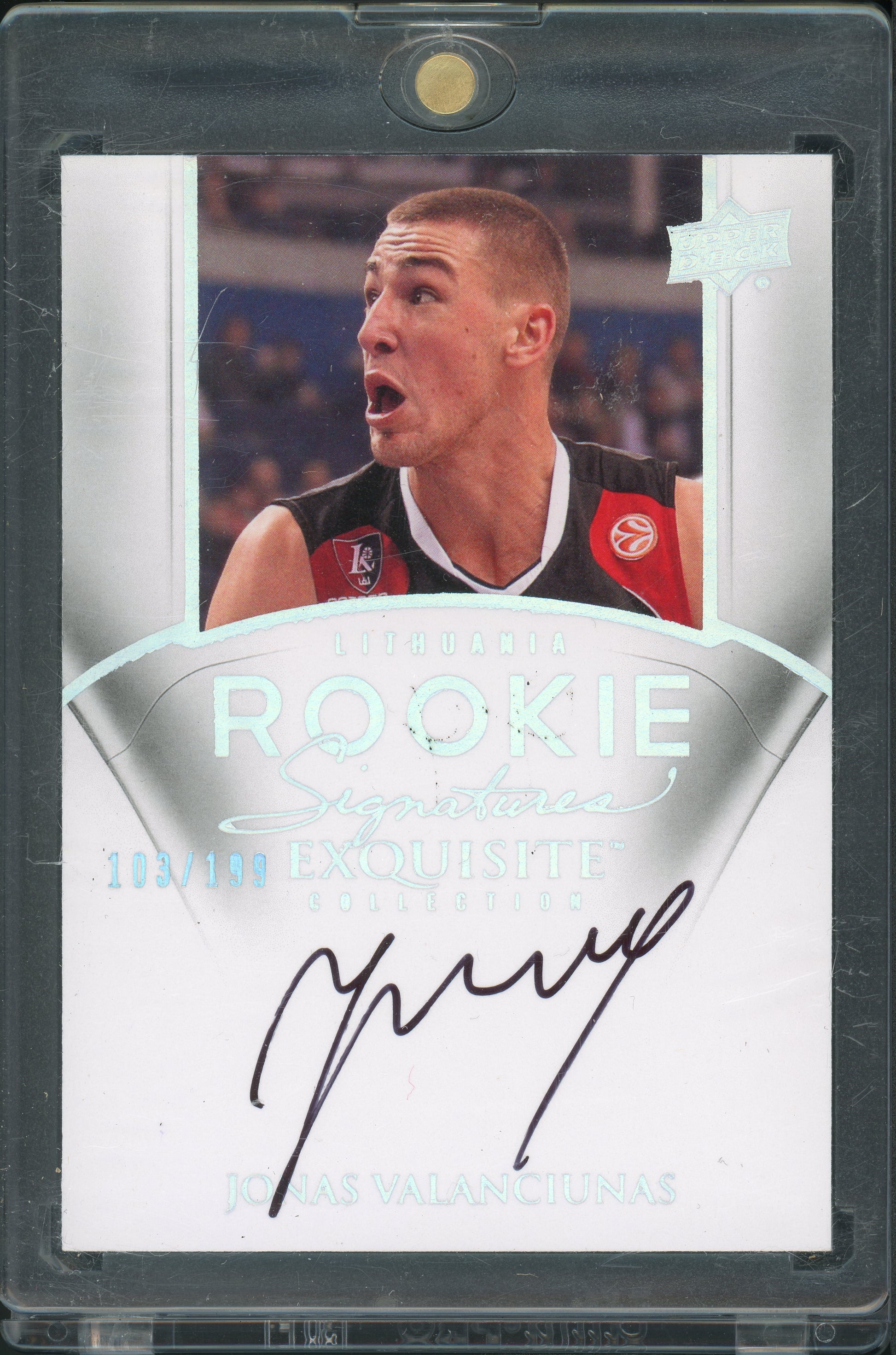Jonas Valanciunas (Rookie - Autograph) [2011 Upper Deck Exquisite] /199 - Deck Out Gaming