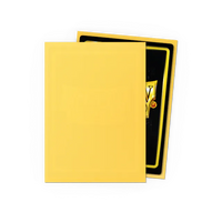 Dragon Shield Standard Size Matte Sleeves - Yellow - 100 Count - Deck Out Gaming