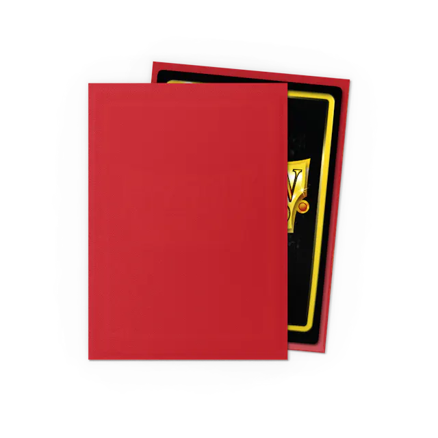 Dragon Shield Standard Size Matte Sleeves - Ruby - 100 Count - Deck Out Gaming