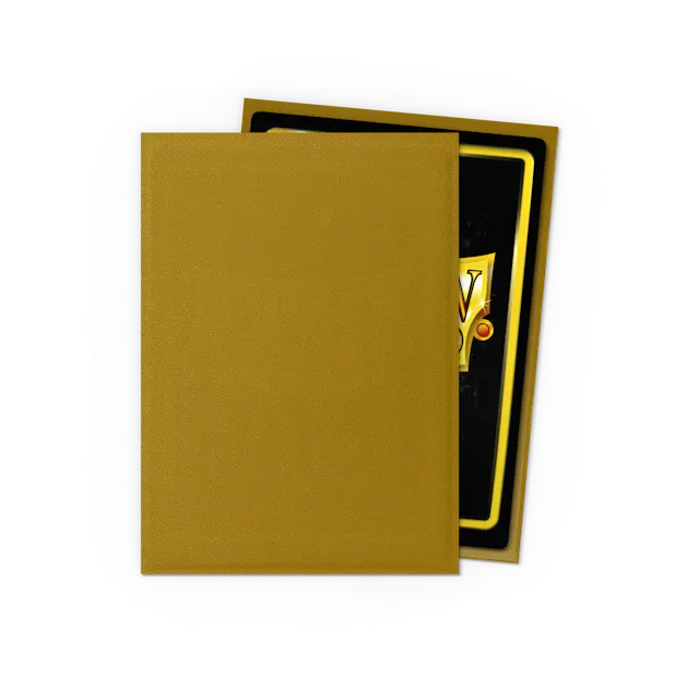 Dragon Shield Standard Size Matte Sleeves - Gold - 100 Count - Deck Out Gaming