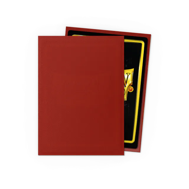 Dragon Shield Standard Size Matte Sleeves - Red - 100 Count - Deck Out Gaming