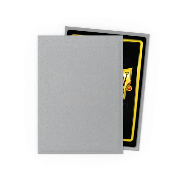 Dragon Shield Standard Size Matte Sleeves - Silver - 100 Count - Deck Out Gaming